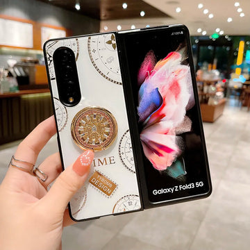 Luxury Shockproof Diamond Ring Case For Samsung Galaxy Z Fold