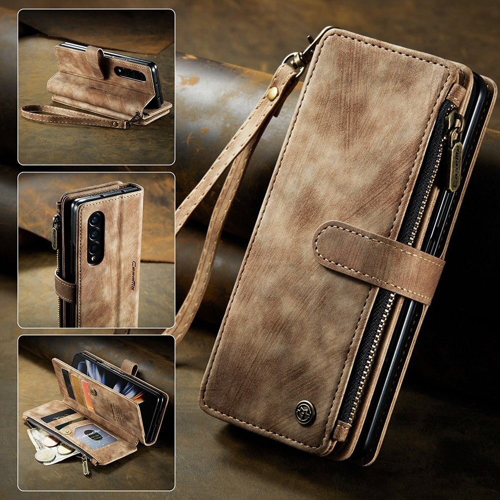 Luxury Matte Wallet Leather Case for Samsung Galaxy Z Fold