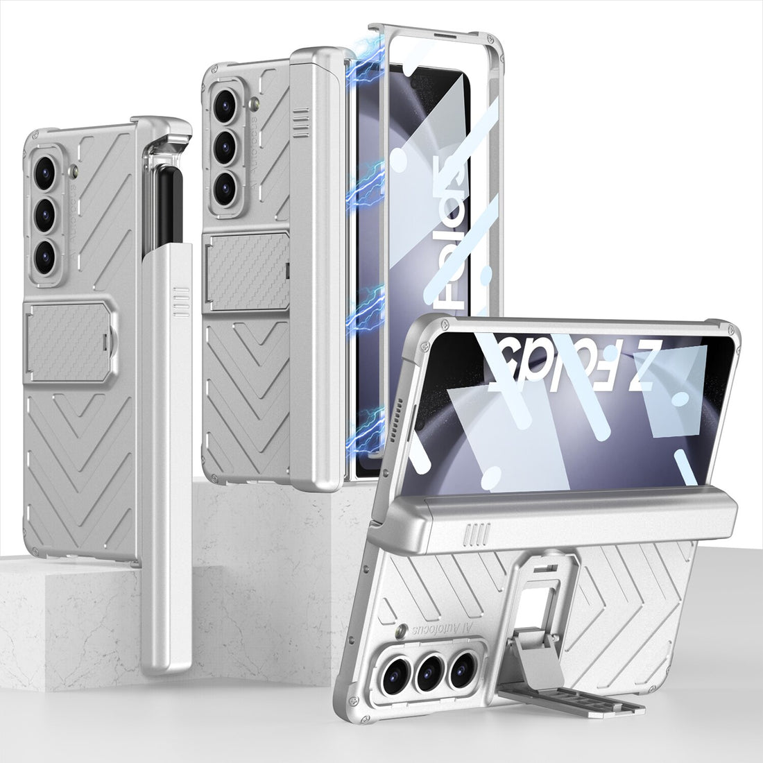 Magnetic Hinge Case with S Pen Holder For Samsung Galaxy Z Fold 5