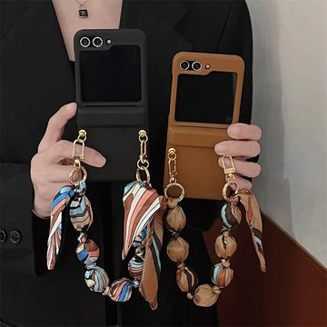 Luxury Scarf Chain Case For Samsung Galaxy Z Flip 5