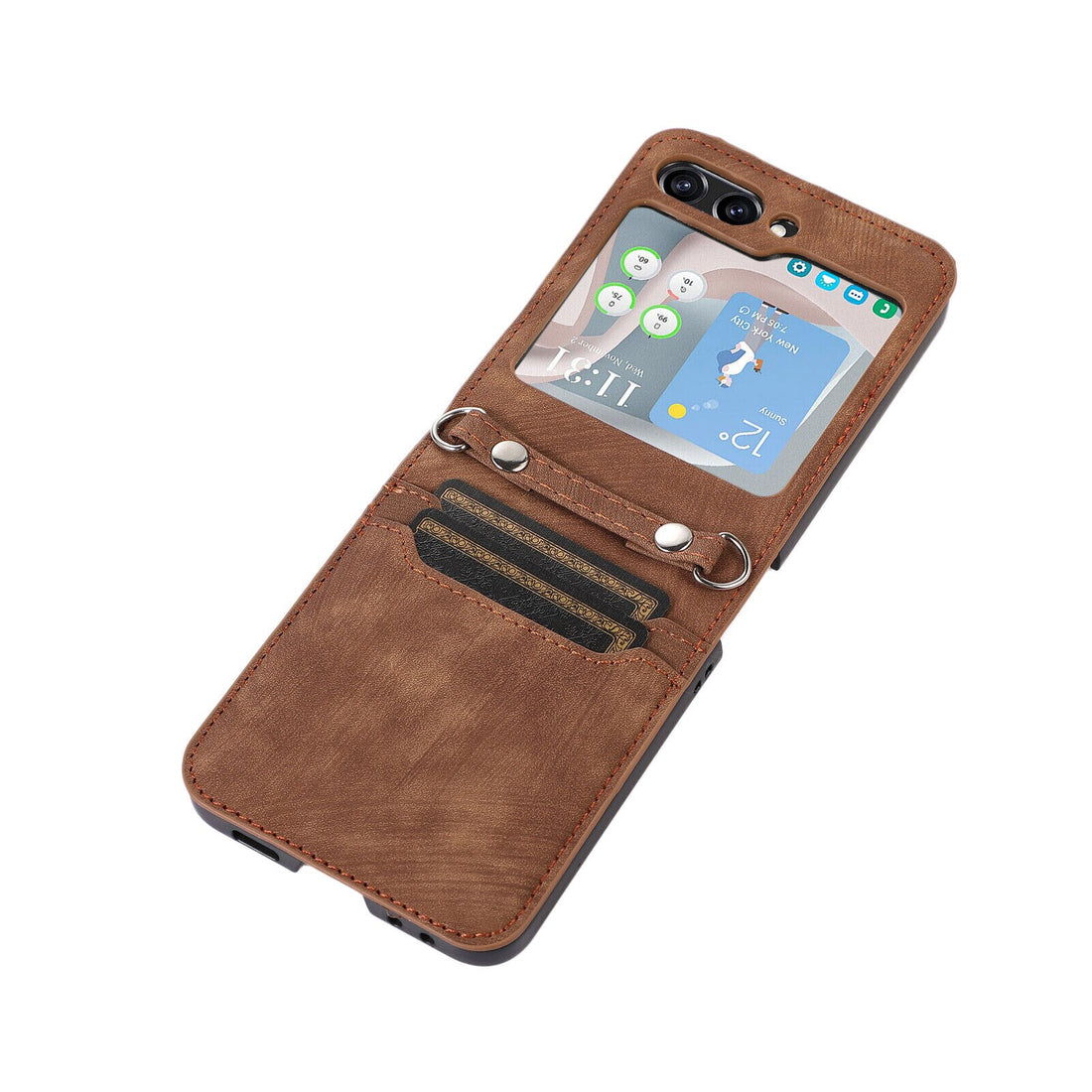 Luxury Leather Card Case for Samsung Galaxy Z Flip 5