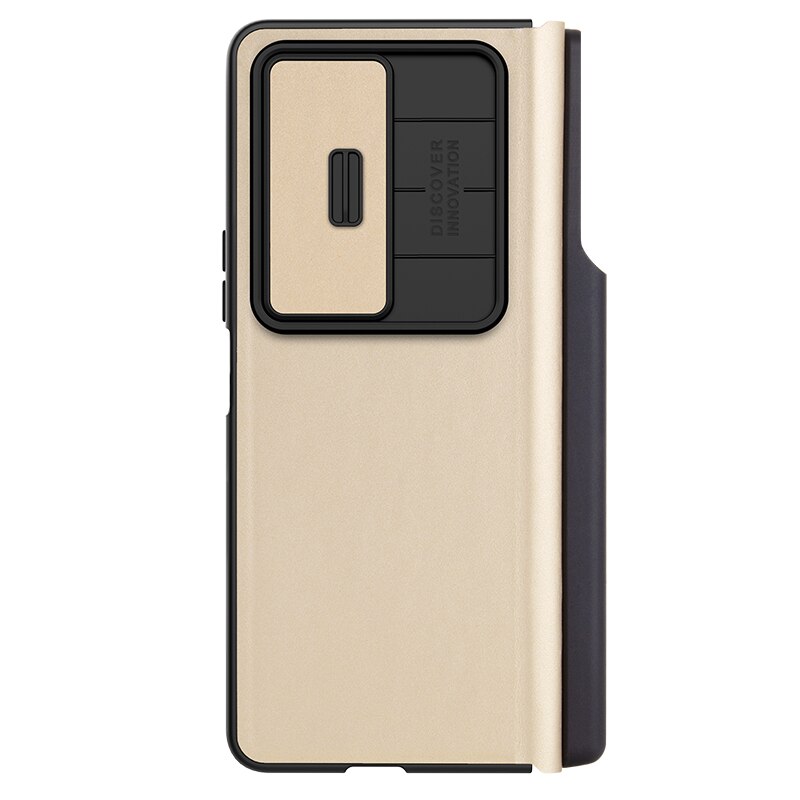 Luxury Leather Case With S-Pen Pocket & Slide Camera Back Cover  For Samsung Galaxy Z Fold