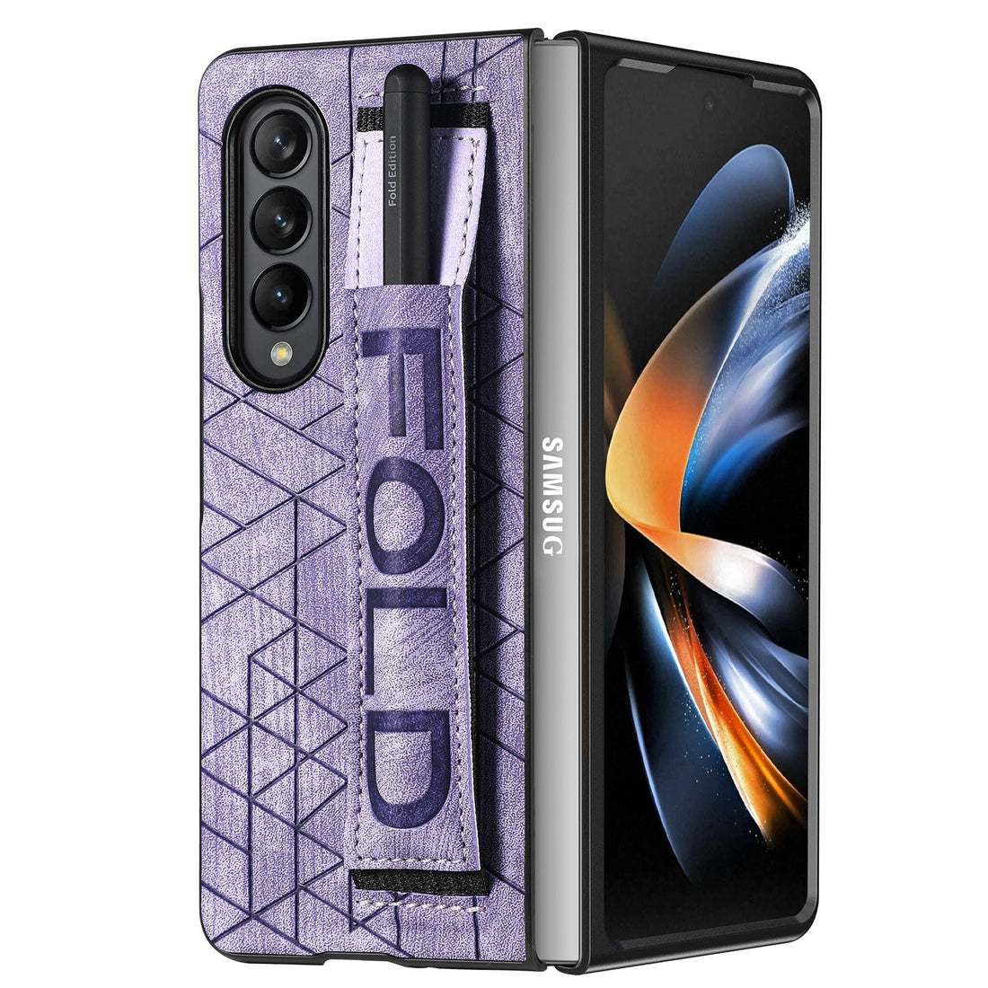 Geometry Rhombus Texture Slim Grip Cover For Samsung Galaxy Z Fold