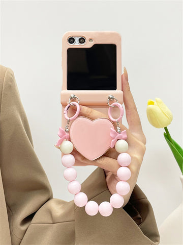 Luxury Love Heart Pink Case For Galaxy Z Flip 5