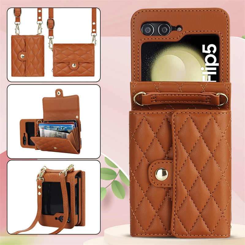 Cute Wallet Card Case For Samsung Galaxy Z Flip 5