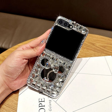 Cute Mirror Diamond Phone Case For Samsung Galaxy Z Flip 5